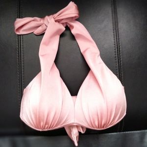 Sexy Padded Light Pink Twisted Bikini Top